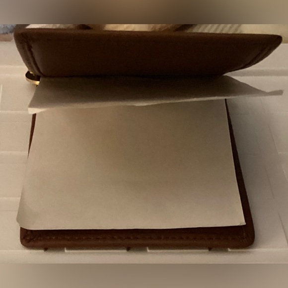 MEN'S brown GENUINE LEATHER SPRING NIB MONEY CLIP Front Pocket Wallets - Picture 4 of 5